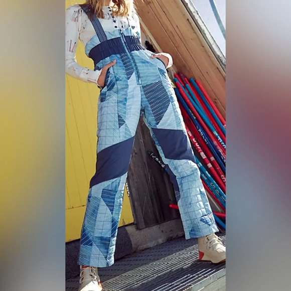 Free People FP Movement | All Prepped Bibb Snow Pants | Ski / Snowboard | W L - Picture 2 of 6